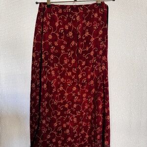 Laddies maxi skirt 100%silk by Liz Claiborne